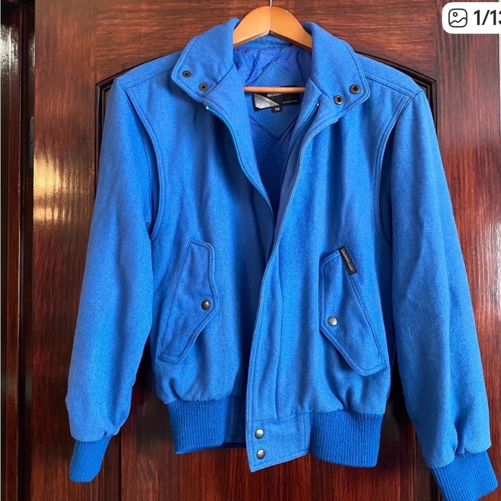 Members Only Vintage Royal Blue Bomber Jacket